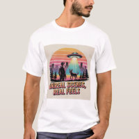 Retro-Sonnenuntergang-UFO-Entführung-Hundebesitzer