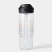 Retro-Sonnenuntergangs-Horizont-Grafik-Mug Trinkflasche (Rückseite)