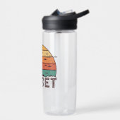 Retro-Sonnenuntergangs-Horizont-Grafik-Mug Trinkflasche (Links)