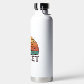 Retro-Sonnenuntergangs-Horizont-Grafik-Mug Trinkflasche (links)