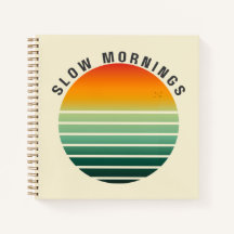 Retro-Sonnenuntergangs-Journal – Langsame Morgen C