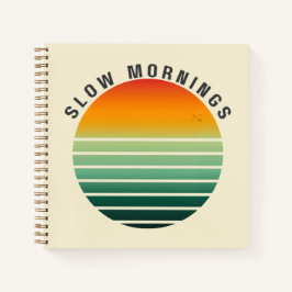 Retro-Sonnenuntergangs-Journal – Langsame Morgen C Notizblock