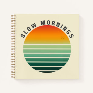 Retro-Sonnenuntergangs-Journal – Langsame Morgen C Notizblock