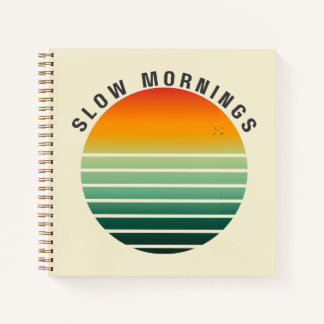 Retro-Sonnenuntergangs-Journal – Langsame Morgen C Notizblock