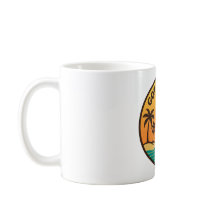 Retro-Sonnenuntergangs-Kaffeetasse 'Got To Live' -