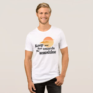Retro-Sonnenuntergangs-Motivations-Zitat-T-Shirt Tri-Blend Shirt
