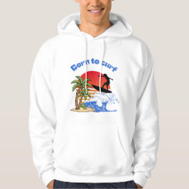 Retro-Sonnenuntergangs-Surfer, geboren um zu surfe Hoodie
