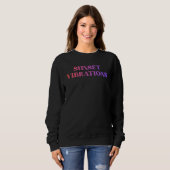 Retro Sonnenuntergangs-Vibrationen Sweatshirt (Vorne ganz)