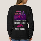 Retro Sonnenuntergangs-Vibrationen Sweatshirt (Rückseite)