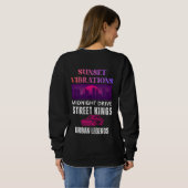 Retro Sonnenuntergangs-Vibrationen Sweatshirt (Schwarz voll)