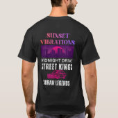 Retro Sonnenuntergangs-Vibrationen T-Shirt (Rückseite)