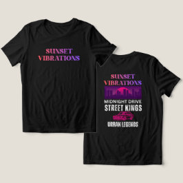 Retro Sonnenuntergangs-Vibrationen Tri-Blend Shirt