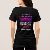 Retro Sonnenuntergangs-Vibrationen Tri-Blend Shirt (Rückseite)