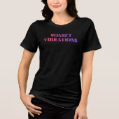 Retro Sonnenuntergangs-Vibrationen Tri-Blend Shirt (Vorderseite)