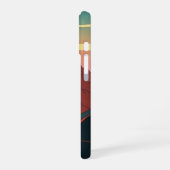 Retro-Sonnenuntergangsberge iPhone 16 Hülle (Linke Seite)