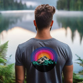 Retro-Sonnenuntergangsberge T-Shirt