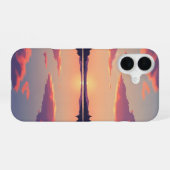 Retro-Sonnenuntergangssee iPhone 16 Hülle (Rückseite (Horizontal))