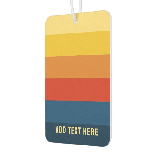 Retro-Sonnenuntergangsstreifen mit einfachem Sans Autolufterfrischer (Links)