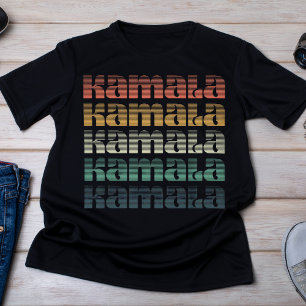Retro Sonnenuntergangsverlauf Kamala 2024 T-Shirt