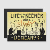 Retro sonniges Verhalten des Kunst-Deko-20s Magnetkarte (Vorne/Hinten)