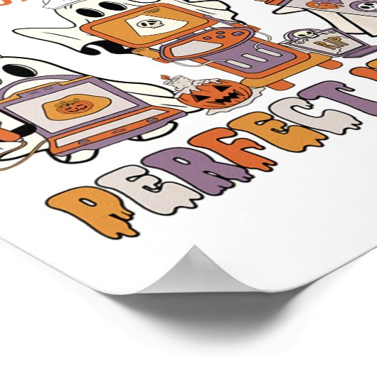 Retro Sonographin Ultrasound Tech Halloween Vascul Poster (Ecke)