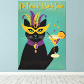 Retro Sophisticats Its Time to Mardi Gras Martini Leinwanddruck (Insitu (Holzboden))