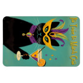 Retro Sophisticats Its Time to Mardi Gras Martini Magnet (Horizontal)
