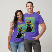 Retro Sophisticats Its Time to Mardi Gras Martini T-Shirt (Unisex)