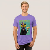 Retro Sophisticats Its Time to Mardi Gras Martini Tri-Blend Shirt (Vorderseite voll)