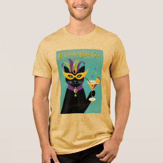 Retro Sophisticats Its Time to Mardi Gras Martini Tri-Blend Shirt
