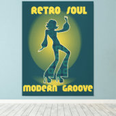 Retro-Soul Moderner Groove Leinwanddruck (Insitu (Holzboden))