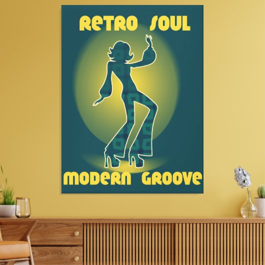 Retro-Soul Moderner Groove Leinwanddruck (Insitu (Wohnzimmer))