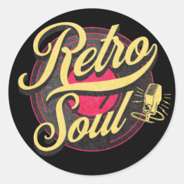 Retro Soul Vintag Music Runder Aufkleber