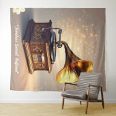 "Retro Soundwave Revival" Wandteppich (Beispiel (Horizontal))