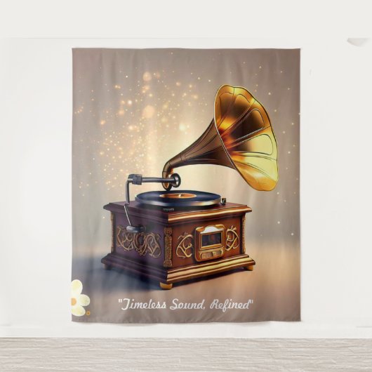 "Retro Soundwave Revival" Wandteppich (Vorderseite)