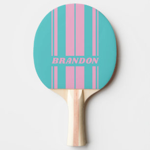 Retro South Beach Board Streifen mit Namen Tischtennis Schläger