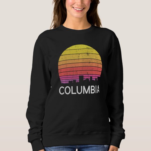 Retro South Carolina City Columbia Skyline Vintage Sweatshirt (Vorderseite)