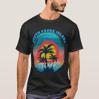 Retro South Padre Island Texas Sunset Souvenir (1) T-Shirt