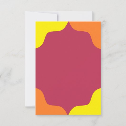 Retro Southwestern Sunrise Wedding Save The Date (Rückseite)