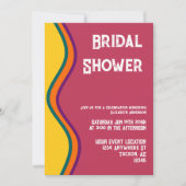 Retro Southwestern Waves Brautparty Einladung (Vorderseite)