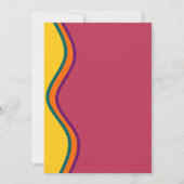 Retro Southwestern Waves Wedding Einladung (Rückseite)