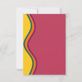 Retro Southwestern Waves Wedding RSVP Karte (Rückseite)