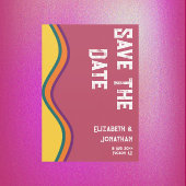 Retro Southwestern Waves Wedding Save The Date