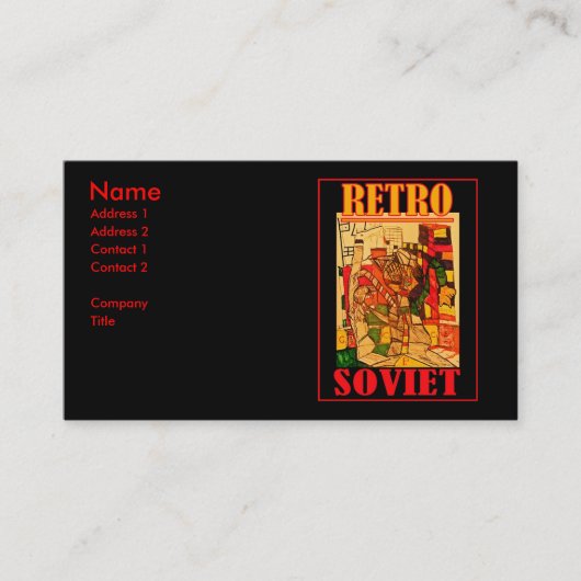 RETRO SOWJET VISITENKARTE (Vorderseite)