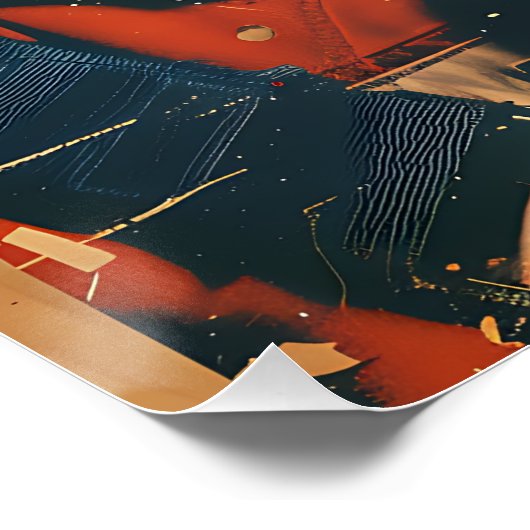 Retro Space Adventurer Art Poster (Ecke)