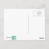 Retro Space Age Cartoon Couple Postcard Postkarte (Rückseite)