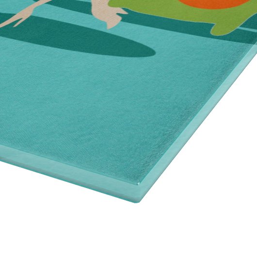 Retro Space Age Cartoon Cutting Board Schneidebrett (Ecke)