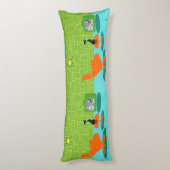 Retro Space Age Kitty Body Kissen (Rückseite (Vertikal))