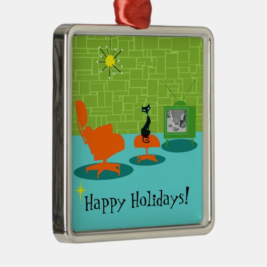 Retro Space Age Kitty Christmas Ornament (Rechts)