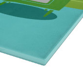 Retro Space Age Kitty Cutting Board Schneidebrett (Ecke)